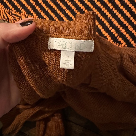 Abound rust colored cardigan lightweight comfy and soft size 1x - Picture 3 of 3